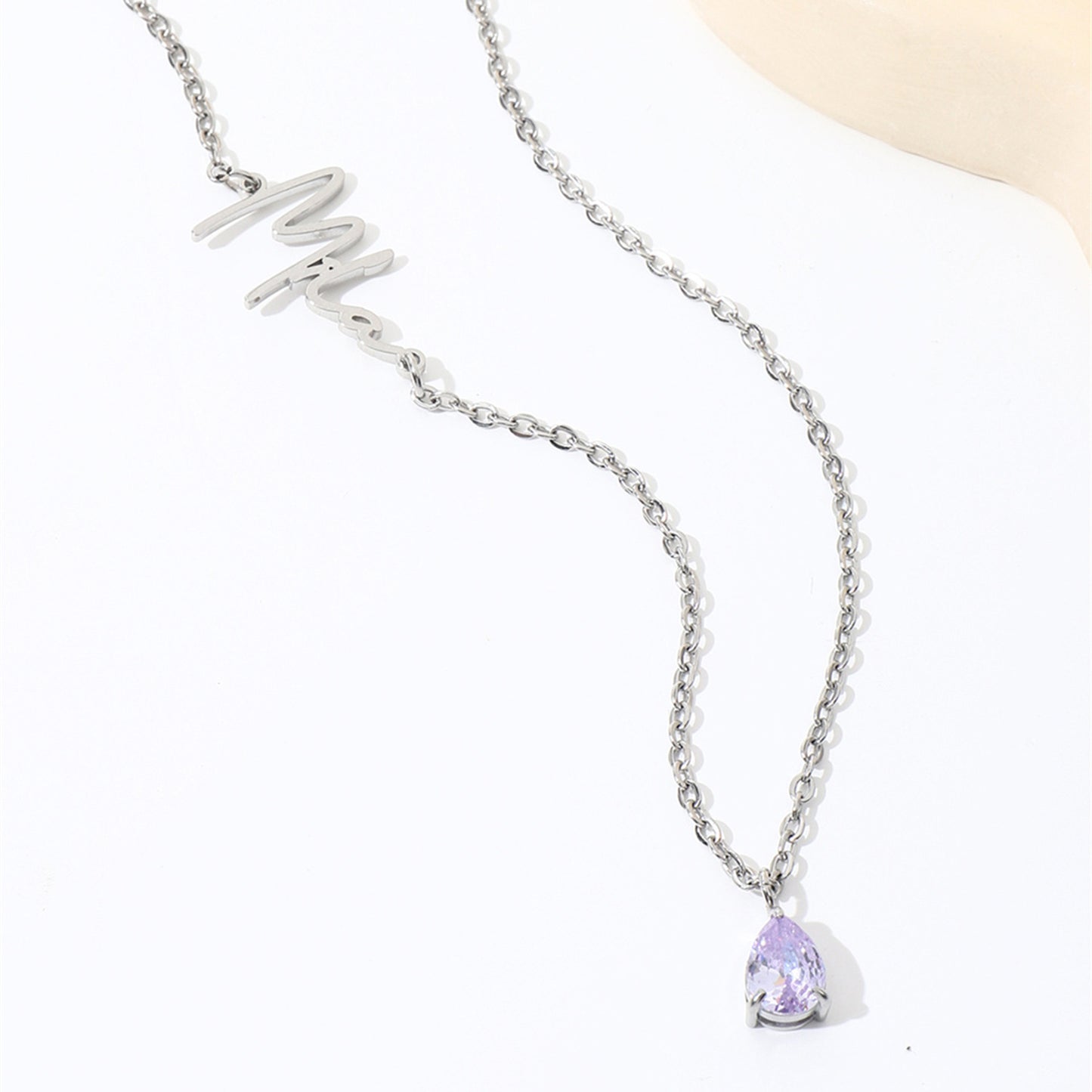 Stainless Steel Twelve Birthday Stone Necklace